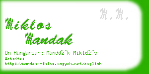 miklos mandak business card